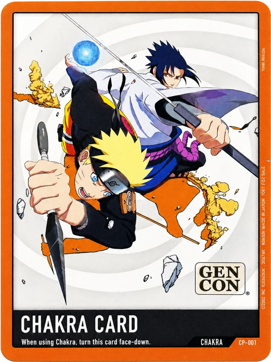 Artwork-Vorschau der Chakra Card CP-001 · Gen Con 2026 Ver.-Karte für NARUTO CARD GAME