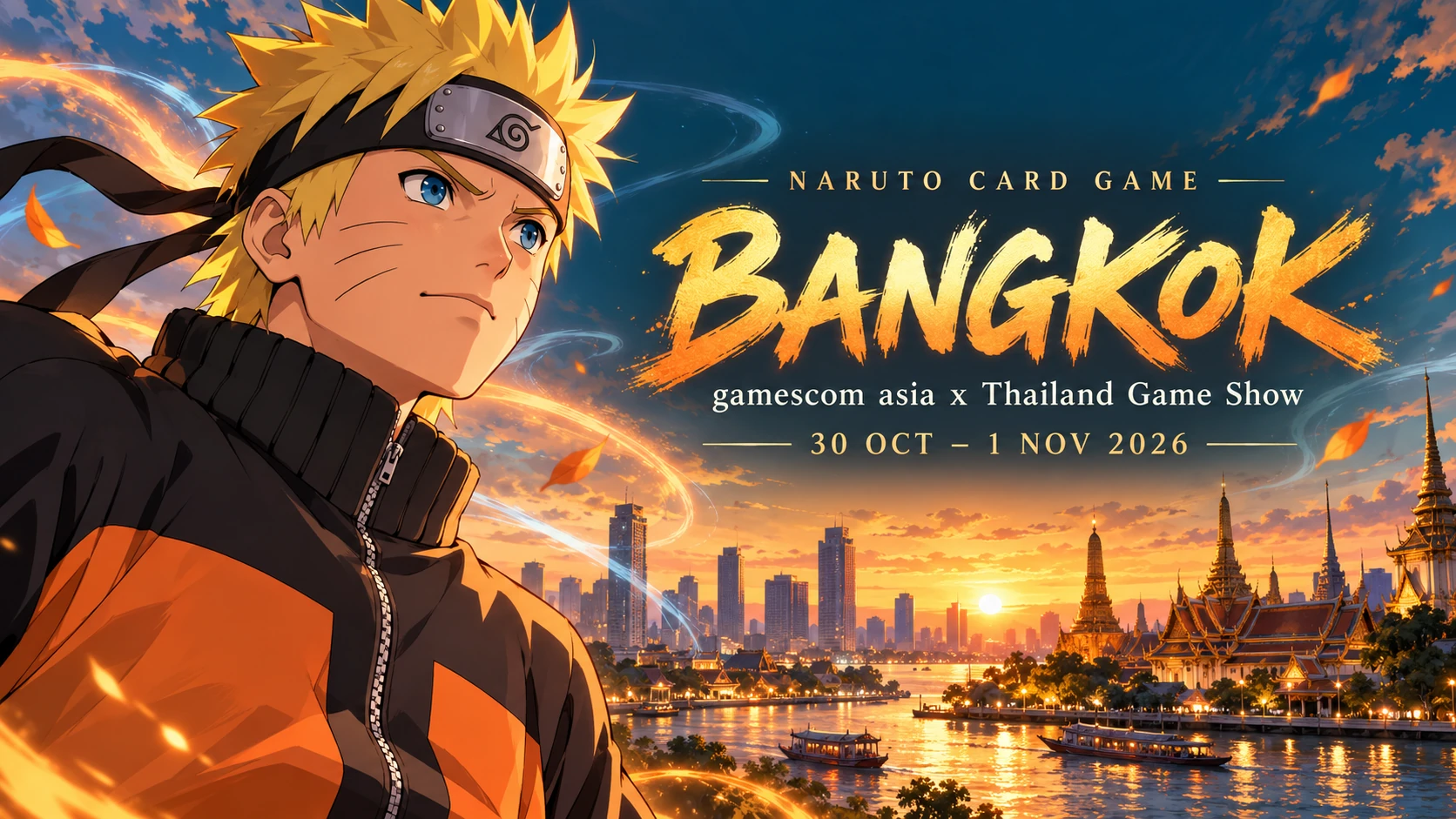 Redaktionelle Illustration von Naruto und Bangkok; kein Foto der Veranstaltung.