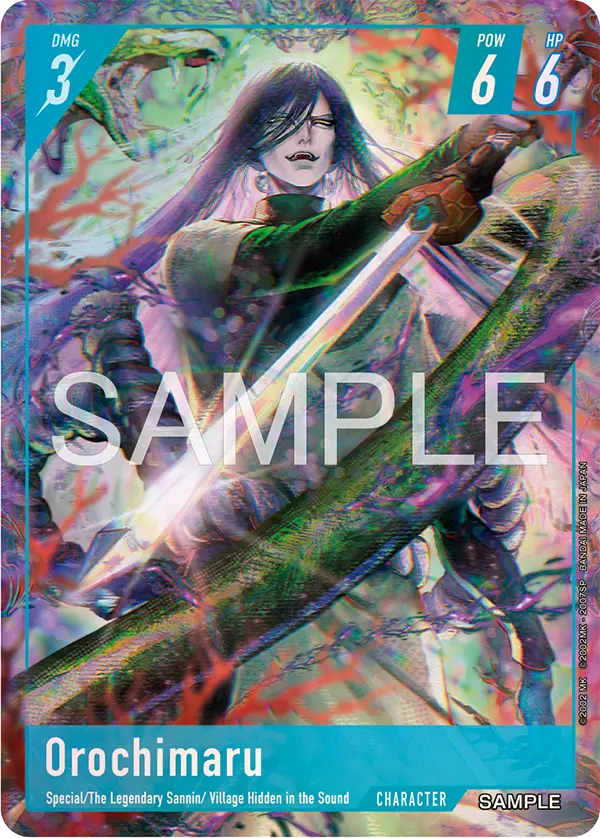 Artwork-Vorschau der Orochimaru-Karte für NARUTO CARD GAME