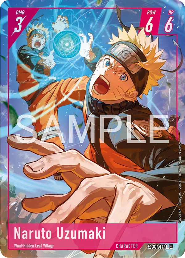 Artwork-Vorschau der Naruto Uzumaki-Karte für NARUTO CARD GAME
