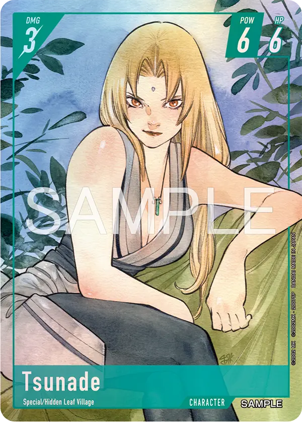 Artwork-Vorschau der Tsunade-Karte für NARUTO CARD GAME