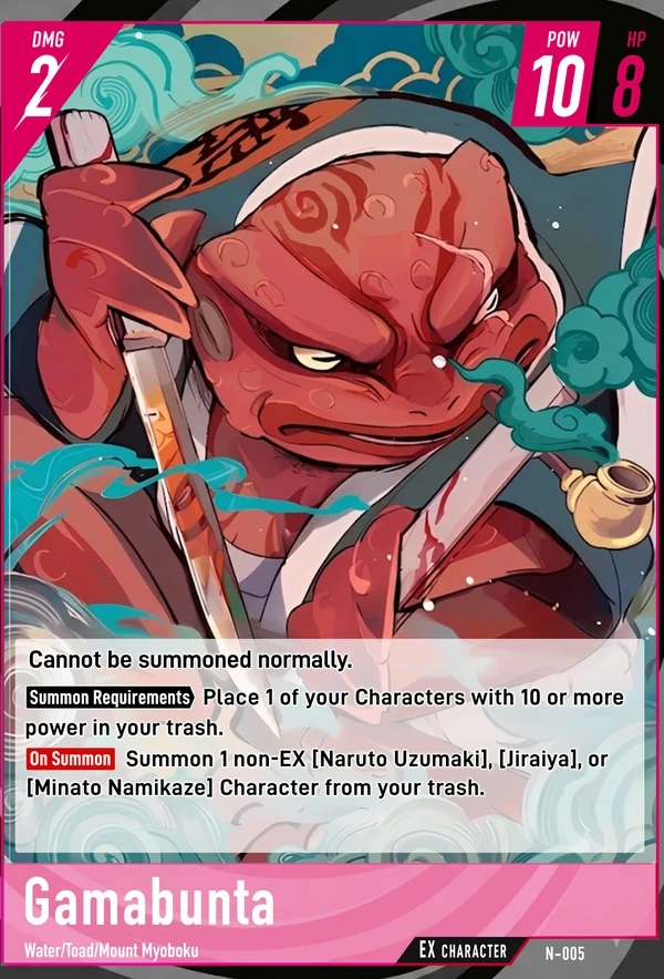NARUTO CARD GAME Gamabunta カードのアートワークプレビュー