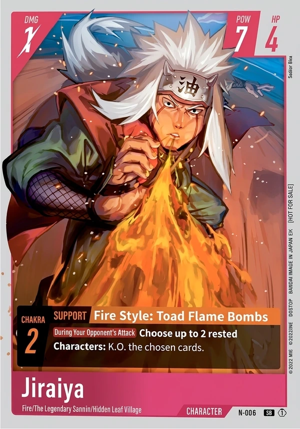 Artwork-Vorschau der Jiraiya-Karte für NARUTO CARD GAME
