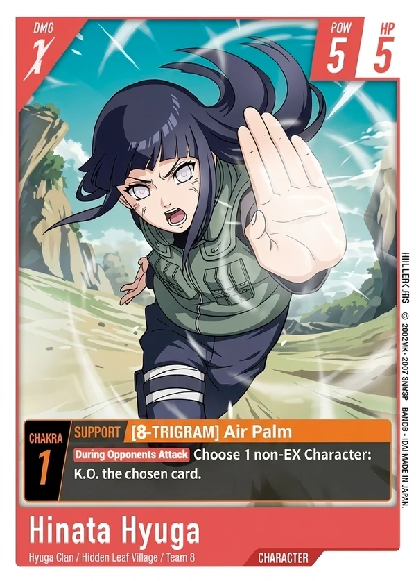 NARUTO CARD GAME Hinata Hyuga カードのアートワークプレビュー