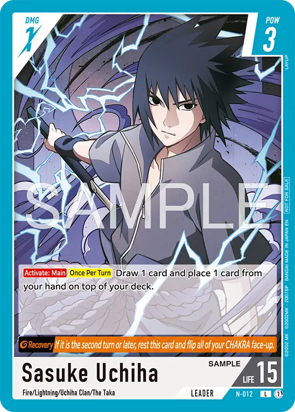 Sasuke-Anführerkarte für die Demonstration