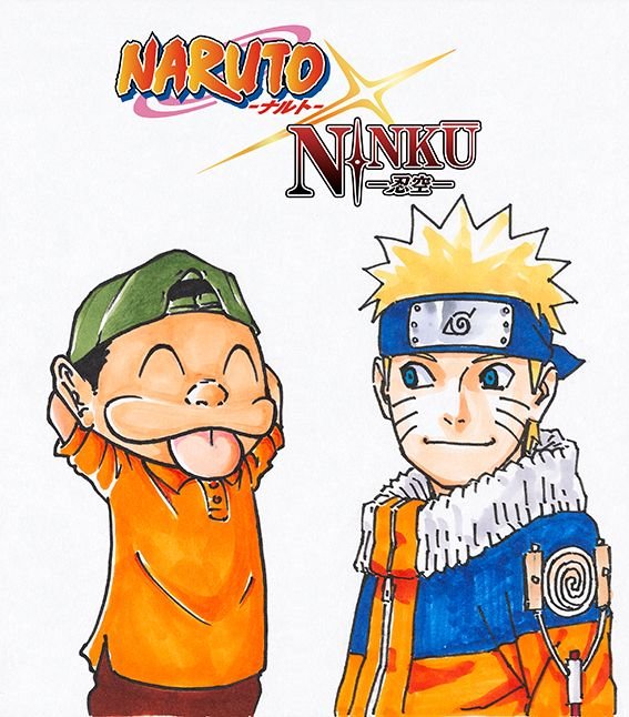 Ilustración oficial de Naruto y Fūsuke presentada con el anuncio